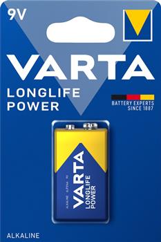 hektar det er alt ifølge Varta Longlife Power batteri alkaline - E (LR61), Ecolabel EU blomsten,  1Stk, 9V - 4008496559862, 10096164