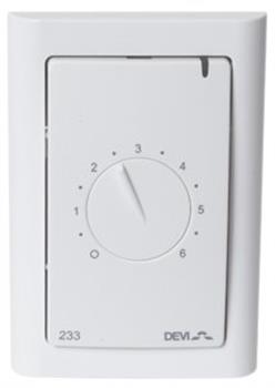 Danfoss 233 termostat med 3m rumføler - Hvid, +5 - +45°C 345966101, 7224213346