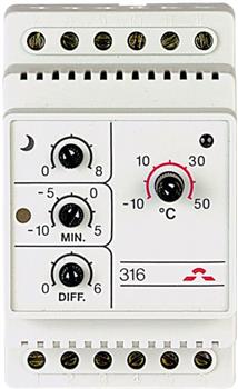 sejr købmand Mere end noget andet Danfoss DEVIreg 316 termostat for DIN-skinne med ledningsføler - Hvid, -10  - +50°C - 7224215331, 5703466209240